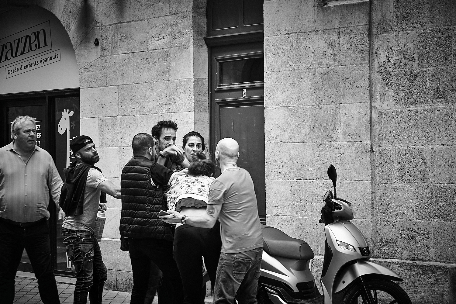 woman fighting in street